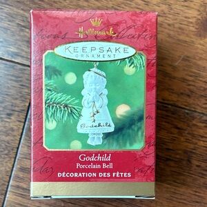 Hallmark Keepsake Godchild Porcelain Bell Ornament - 2001